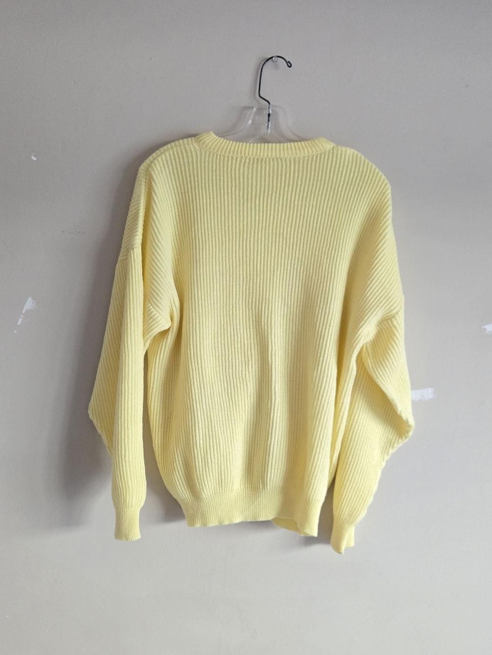 Yellow Knit Floral Embroidery Pullover Sweater - Picture 9 of 11